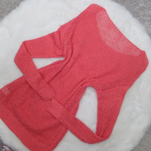 American Eagle Pink Knit Top Cover Up Size XL - Picture 8 of 8